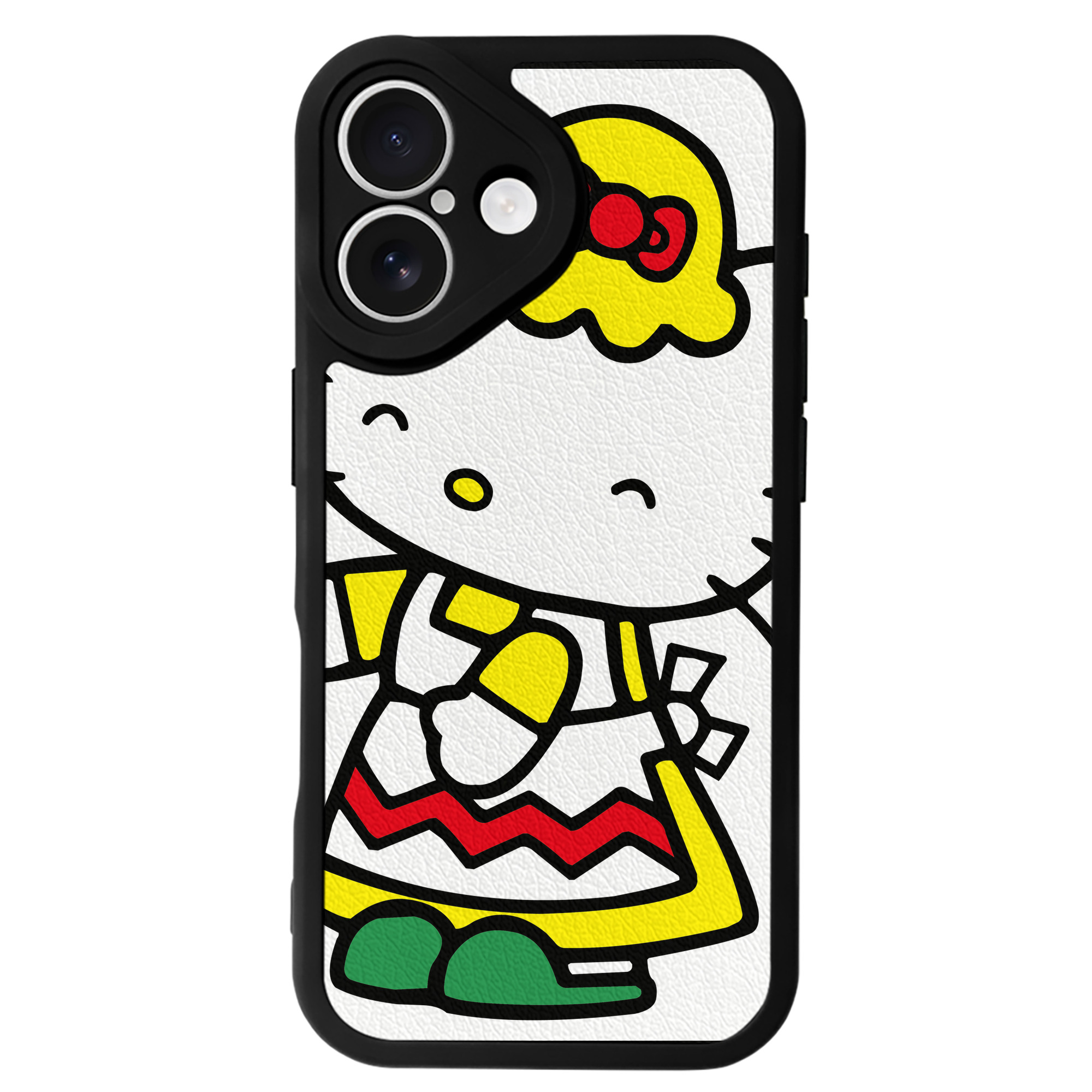 （画像用） Hello Kitty ハローキティ 【iPhone 16シリーズ対応】シリコンスマホケース（レザー調） 材質：シリコン